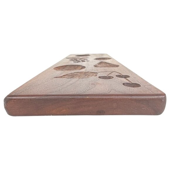 VTG Springerle Double Sided Wood Cookie Mold Press Panel Hangs Fruit Boy Animal - Picture 7 of 10